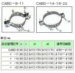 CABD-14 �C���u�` ���݃o���h(�K�p�a�͈� 135�`165mm)