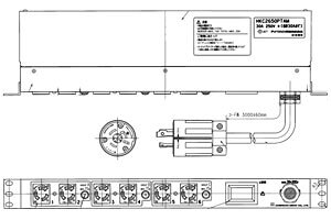 HKC2650PTAM �A�����J���d�@ 1U�R���Z���g�o�[ ���@�\�^�C�v ���|�`×6�i���|�` NEMA L6-30�A3m�A250V�j