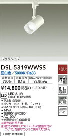 【6/5ポイント最大9倍(+SPU)】DSL-5319WWSS 大光電機 配線ダクト用LEDスポットライト 昼白色