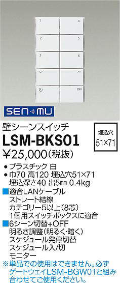 LSM-BKS01 大光電機 壁シーンスイッチ