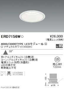 ERD7156W �����Ɩ� Rs�x�[�X�_�E�����C�g ��125 R4000K ���F�y�d�����j�b�g�ʔ��z