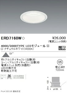 ERD7160W �����Ɩ� Rs�x�[�X�_�E�����C�g ��125 R4000K ���F�y�d�����j�b�g�ʔ��z