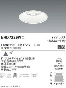 ERD7229W �����Ɩ� Rs �h���_�E�����C�g ��125 R2400�^�C�v 3000K �d���F�y�d�����j�b�g�ʔ��z