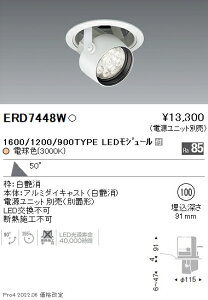 ERD7448W �����Ɩ� Rs�_�E���X�|�b�g���C�g ��100 R1600�^�C�v 3000K �d���F�y�d�����j�b�g�ʔ��z