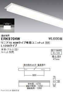 ERK9704W 遠藤照明 リニア70 連結端用 40Wタイプ 半埋込【ユニット別売】