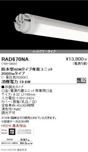 RAD670NA Ɩ hTUBE 40W` 3000lm^Cv 5000KyugpszyK@풍Ӂz