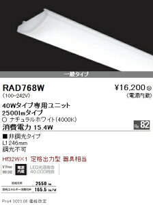 RAD768W 遠藤照明 SOLID 40W×1灯 2500lm 4000K