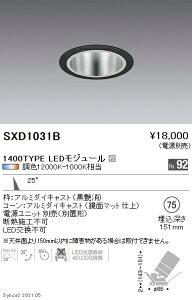 SXD1031B 遠藤照明 Synca ユニバDL 1400TYPE 鏡面 中角黒φ75【電源ユニット別売】