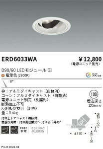 ERD6033WA �����Ɩ� DUAL ���j�o�[�T���_�E�����C�g D90 D60 �d���F2800K ���p�y�d�����j�b�g�ʔ��z