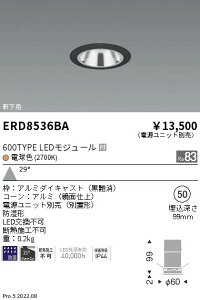 ERD8536BA Ɩ hGLx[X_ECg 600^Cv   Lp 2700Kydjbgʔz