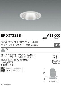 ERD8738SB �����Ɩ� �O���A���X�_�E�����C�g 900/600�^�C�v ���F4000K�y�d�����j�b�g�ʔ��z