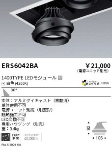 ERS6042BA �����Ɩ� LED���j�o�[�T���_�E�����C�g COB GYRO 1400�^�C�v ���F4200K �L�p�y����̂݁z�y�d�����j�b�g�ʔ��z