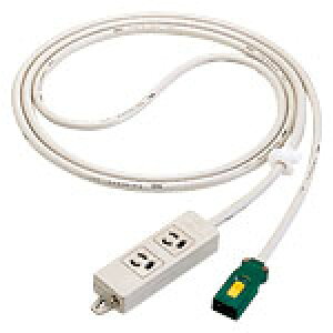 WFA6632HG �p�i�\�j�b�N �n�[�l�X�pOA�^�b�v �L���u�^�C���P�[�u���t �ڒn 2P15A 125V �����~��2�R�� 3m �O���[