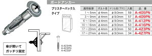 A-423PN �W�F�t�R�� �{�[�h�A���J�[(�{���g�a��4mm�A�K�p��17�`23mm�A�u���X�^�[�p�b�N����50�{)