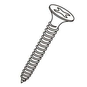 DW-3525UP ジェフコム P-PACK ドライウォール(ユニクロ、皿頭・サイズφ3.5×25mm、ブリスターパック入り230本)