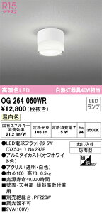 OG264060WR オーデリック 軒下用LEDシーリングライト 温白色