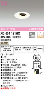 XD604121HC �I�[�f���b�N LED���j�o�[�T���_�E�����C�g ��60 ���� �d���F3000K