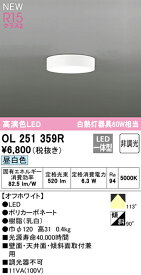 【6/1ポイント最大7倍(+SPU)】OL251359R オーデリック LED小型シーリングライト 昼白色【OL251359の後継機種】