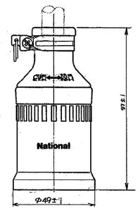 WA5319K �p�i�\�j�b�N ���|�h���S���R�[�h�R�l�N�^�{�f�B(�u���b�N)(3P 15A 250V)