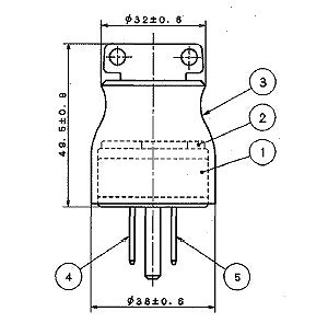 WF5015B �p�i�\�j�b�N �^�t�L���b�v(�u���b�N)(�ڒn2P 15A 125V)
