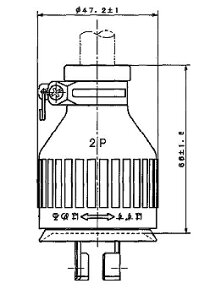 WF8220K �p�i�\�j�b�N ���|�h���S���L���b�v(�u���b�N)(2P 20A 250V)