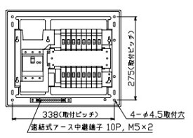 MAG3516 テンパール工業 住宅用分電盤(扉付、露出・半埋込形、16+0、50A)