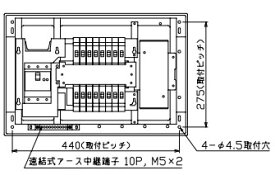 MAG3516P テンパール工業 住宅用分電盤(扉付、付属機器取付スペース付、16+0、50A)