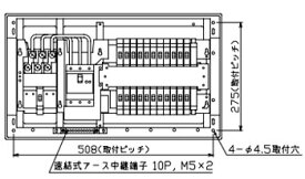 【5/25ポイント最大8倍(+SPU)】YAG35222IB2 テンパール工業 住宅用分電盤(扉なし、IH・エコキュート(端子台付)、22+2、50A)