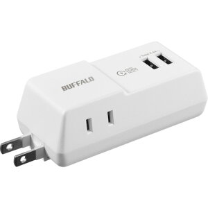 BMPA24TP2WH BUFFALO RZgtAC[d USB×2 2.4A zCg