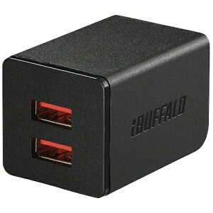 BSMPA2402P2BK BUFFALO 2.4A USB}[d AutoPowerSelect@\ 2|[g^Cv USBx2 ubN