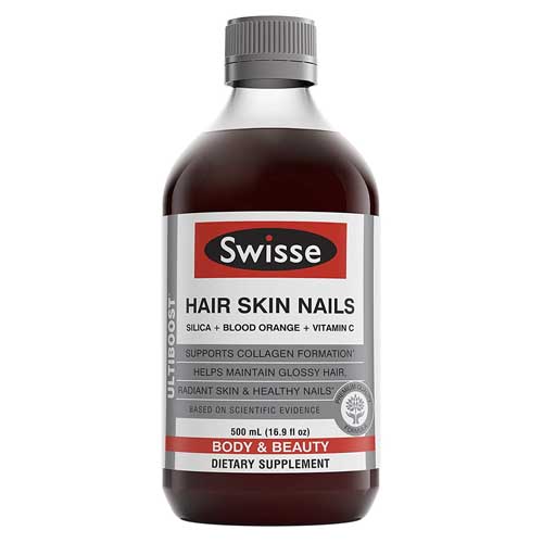 健康的な髪、肌、爪のマルチサポートサプリメント！ Swisse HAIR SKIN NAILS Body  Beauty 500ml / シリカ+ブラッドオレンジ+ビタミンC