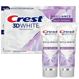 クレスト3Dホワイトブリリアンス歯磨き粉 99g×2個 お買い得セット (Crest 3D White Brilliance Vibrant Whitening Toothpaste)　ペパーミント 【MB】