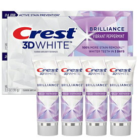 クレスト3Dホワイトブリリアンス歯磨き粉 99g×4個 お買い得セット (Crest 3D White Brilliance Vibrant Whitening Toothpaste)　ペパーミント 【MB】