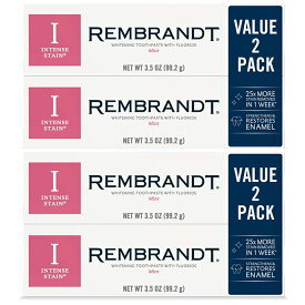 レンブラント インテンスステイン ミント 歯磨き粉 3.5oz(99.2g) ×4個　お得パック！（Rembrandt Intense Stain mint） 【MB】