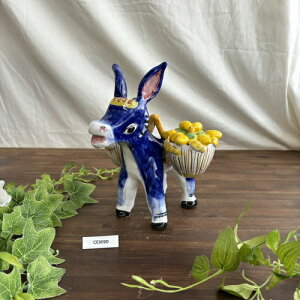 �y�����s�z�K�����^�ԃ��o �� �F Asinello grande blu ����18cmx����19.5cmx����21.5cm | �C�^���A ���� �A�}���t�B ��C�^���A�Y pottery ceramica ���� �n���h���C�h handmade