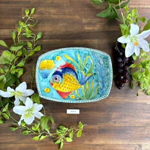 ysz`[M Fx[X fUC ceramica rettangolo base blu 22.5cmxc17cmx8.3cmx[7cm | C^A  A}tB C^AY pottery ceramica  nhCh handmade