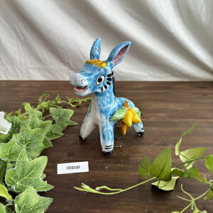 �y�����s�z�K�����^�ԃ��o �� ���F Asinello medio azzurro ����11.5cmx����9.3cmx����17cm | �C�^���A ���� �A�}���t�B ��C�^���A�Y pottery ceramica ���� �n���h���C�h handmade