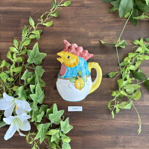 ysz{^  Fx[X brocche gallo piccolo azzurro 11.5cmxc8cmx16cm | C^A  A}tB C^AY pottery ceramica  nhCh handmade
