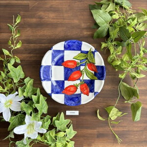 ysz~`v[g ubN yy`[m ceramica rotondo 20 peperoncino 21cmx3.3cmx[1.8cm | C^A  A}tB C^AY pottery ceramica  nhCh handmade