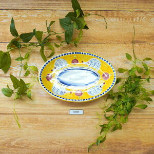 yszIo[[M F nlY~fUC ovale fondo medio 22.5cmxc15cmx3.5cm | C^A  A}tB C^AY pottery ceramica  nhCh handmade
