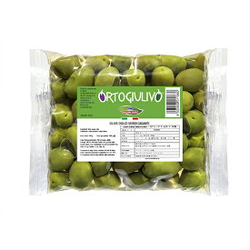 【冷蔵】マダマ　グリーンオリーブ中粒　810g【固形量:500g】|種有り おつまみ 前菜 アンティパスト オードブル サラダ ワインのお供 盛り合わせ