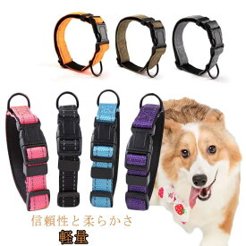 送料無料 ペット 首輪 ナイロン 軽量 犬 ペットグッズ 犬 用品 お散歩 おしゃれ グッズ カラー 犬のリード 犬の首輪 可愛い 紐 カラフル シンプル ペット用品 犬用品 小型犬 中型犬 大型犬 調節可能 犬用首輪