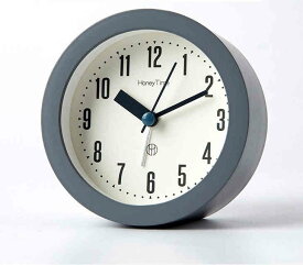 クロック 置き時計 連続秒針 見やすい 置き時計 シンプル 目覚まし時計 静音 乾電池 モダン 円型 学生