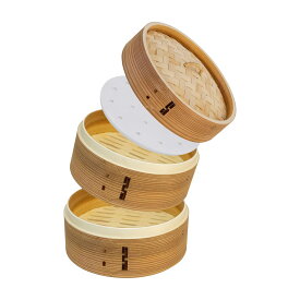 【レビュー特典 15%OFF】 滴水製作所 杉 セイロ 24cm セイロ専用用紙 20枚付_ 蒸篭 業務用 せいろ 2段 蓋 業務用 蒸し器