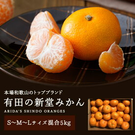 有田みかん農家さん直送【予約開始！25日より順次お届け】『有田の新堂みかん SML混合 5kg』【販売予定期間は1月まで】 贈り物 食べ物 ギフト お取り寄せ 有田 ありだ みかん 樽の味 お取り寄せ お礼 お返し お祝い 贈り物 ギフト お歳暮 お歳暮ギフト 御歳暮 歳暮