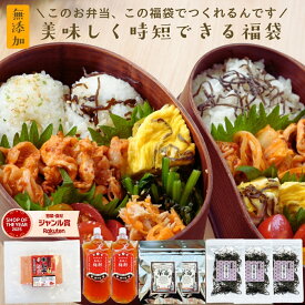 ＼半額 6,878円→3,439円／ 福袋 食品 無添加 時短 調味料セット 国産主原料 レンチンで弁当完成 ごはん作りがラクに 忙しいママに キムチ 塩こんぶ 梅酢 ふりかけ 送料無料『ごはん作りがラクになる！ 無添加 美味しく 時短できる 福袋』 食品 詰め合わせ