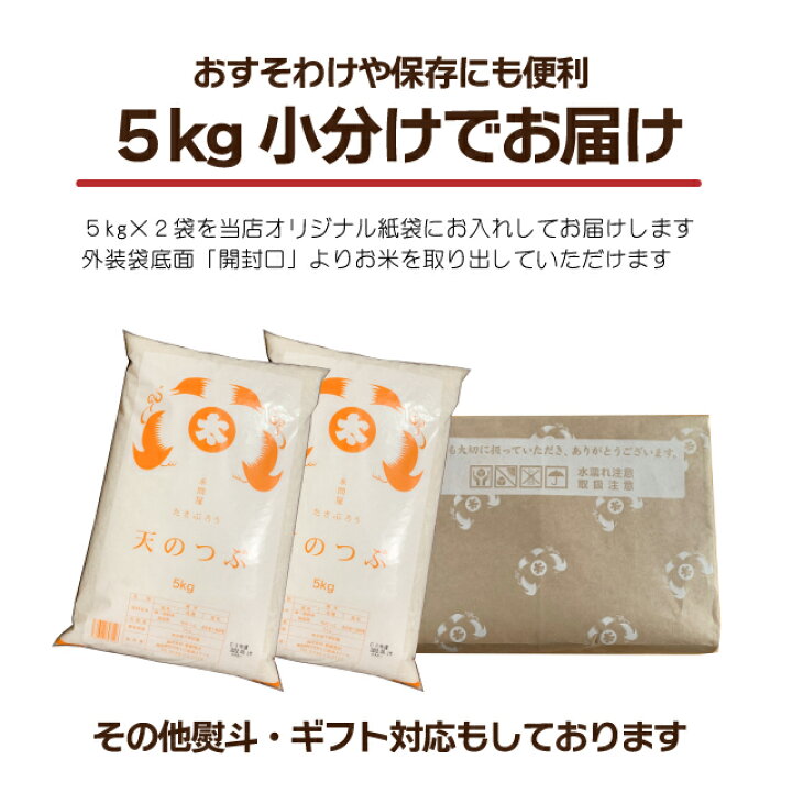 楽天市場】米 お米令和7年度福島県産天のつぶ白米10kg（5kg×2袋）お米 
