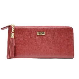 DELLA C LASSE デラクラッセ xh1002b 本革 長財布 タッセル シュリンク型押し 上質 牛革 L字ファスナー ファスナー付き 小銭入れ カード入れ ポケット お札入れ ブラック ブルー イエロー ピンク グリーン ワイン シンプル ギフト プレゼント 贈り物