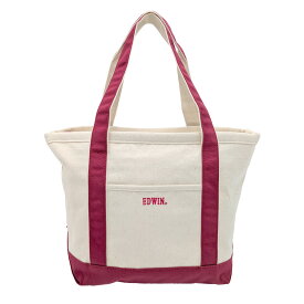 【EDWIN】 725-101 キャンバス トートバッグ 手持ち かばん カバン 鞄 バッグ 軽量 普段使い 使いやすい シンプル ユニセックス ギフト プレゼント レッド