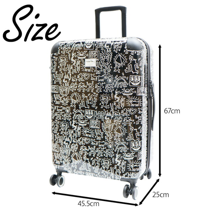 楽天市場】Keith Haring キースヘリング キャリーケース 63L 拡張 72L  